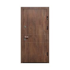 Двері металеві Міністерство Дверей ПК-185V Спил дерева коньячний/медовий 86*205 праві - фото