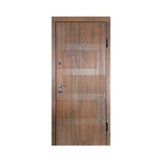 Двери металлические Министерство Дверей ПК-18 дуб темный 96*205 см правые - фото