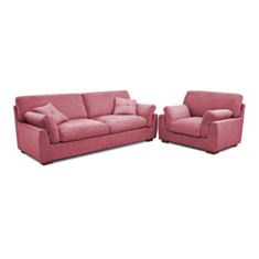 Комплект мягкой мебели Лион розовый - фото