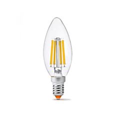 Лампа світлодіодна Videx 299129 Filament LED C37F 6W E14 4100K 220V - фото