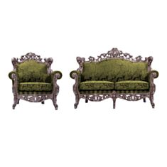 Комплект мягкой мебели Луара оливковый - фото