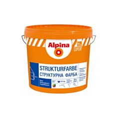 Краска структурная Alpina Expert Strukturfarbe белая 16 кг - фото