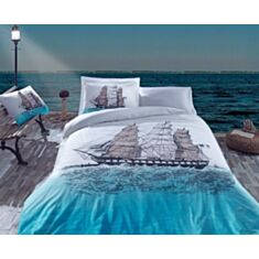 Комплект постельного белья Cotton Box Maritime Ranforce Ship Mavi 2,0 - фото