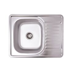 Кухонна мийка Kroner KRP-Satin 6350 0,8 мм 180 мм сатин - фото