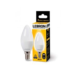 Лампа светодиодная Lebron LED L-C37 8W E14 6500K 700Lm угол 220° - фото