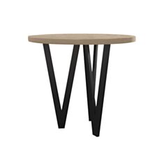Стол обеденный Металл-Дизайн Ви-3 80 см вествуд/черный - фото