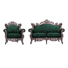 Комплект мягкой мебели Луара зеленый - фото