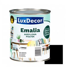 Емаль акрилова LuxDecor глянцева чорна 0,75 л - фото