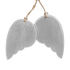 Підвіс дерев'яний Крила ангела AS-0079 R 12 см сірий - фото