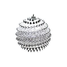Игрушка на елку шар BonaDi 145-308 8 см серебро - фото