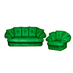 Комплект мягкой мебели Carmen зеленый - фото