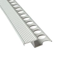 Профиль для плитки ТИС АПЗР-с27 лестничный 10*12 мм 2,7 м серебро - фото