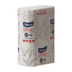 Полотенце бумажное Papero RV022 V-сборка 2-слойное 160 шт белое - фото