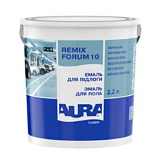 Емаль акрилова Aura LuxPro Remix Forum для підлоги 10 напівматова біла 0,75 л - фото