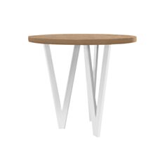 Стол обеденный Металл-Дизайн Ви-3 80 см дуб античный/белый - фото