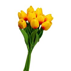 Декоративный букет тюльпанов Elisey 8606-007 32 см желто-розовый - фото