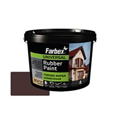 Фарба гумова універсальна Farbex коричнева 1,2 кг - фото