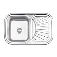 Кухонна мийка Lidz 7549 Micro Decor 0,8 мм 75*49 см декор - фото