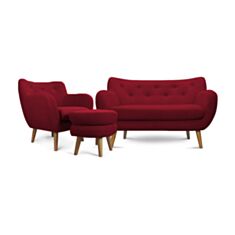 Комплект мягкой мебели Челси красный - фото
