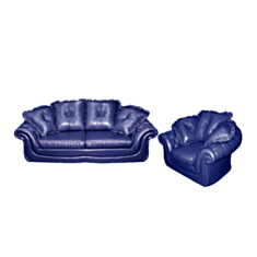 Комплект м'яких меблів Isadora синій - фото