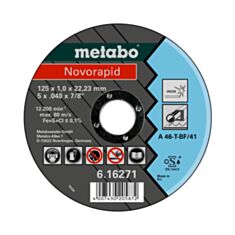 Круг отрезной Metabo Novorapid 616271000 Inox по металлу 125*1*22,2 мм - фото