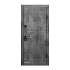 Дверь металлическая Министерство Дверей ПО-361 Оксид темный/Оксид светлый 86*205 см правая - фото