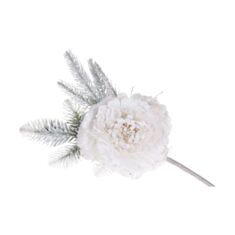 Штучна квітка BonaDi 832-259 Піон 39 см біла - фото