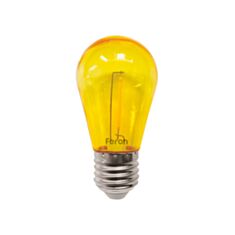 Светодиодная лампа Feron LB-371 S14 230V 1W E27 желтая прозрачная - фото