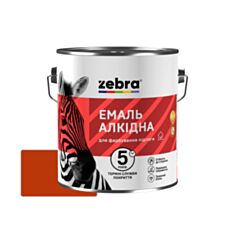 Емаль алкідна Зебра ПФ-266 для підлоги червоно-коричнева(84) 2,8 кг - фото