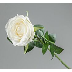 Искусственный цветок Роза силиконовая 004FR-1/white 65см - фото