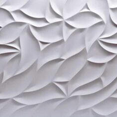 Декоративні гіпсові 3D панелі Листя 50*50*2,8 см - фото