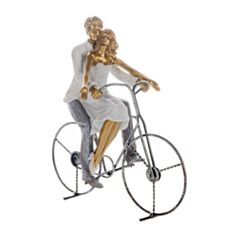 Фигурка декоративная Lefard Пара на велосипеде 192-072 26*12,5*25,5 см - фото