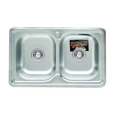 Кухонна мийка Platinum 7848D 78*48*18 см 0,8 мм сатин - фото
