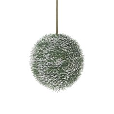 Игрушка на елку шар из хвои в инее BonaDi 810-515 14 см - фото