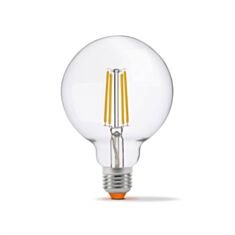 Лампа світлодіодна Videx 294391 Filament LED G95FD 7W E27 4100K димерна - фото