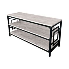 Тумба під телевізор Метал-Дизайн Квадро аляска/чорний - фото