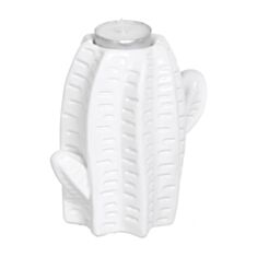 Подсвечник кактус Eterna WW 2706-13,5 14*8*13,5 см белый - фото