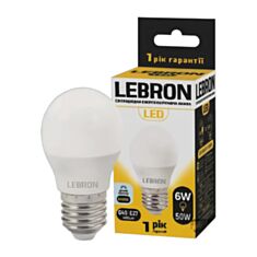 Лампа світлодіодна Lebron LED L-C37 6W E27 6500K 480Lm кут 220° - фото