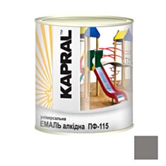 Емаль алкідна Kapral ПФ-115 універсальна сіра 0,9 кг - фото