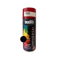 Емаль аерозольна акрилова Budfix RAL9005 матова чорна 400 мл - фото