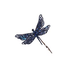 Ялинкова прикраса Бабка BonaDi 839-517 на кліпсі 17 см синій - фото