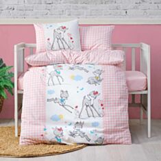 Комплект постільної білизни Cotton Box Baby Ranforce Bambi Pink 100*150 см - фото
