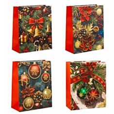 Пакет подарочный Elisey Новогоднее сияние 9263-002 26*32 см в ассортименте - фото