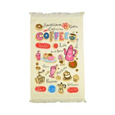 Рушник кухонний Home Line 123336 Смачна кава велюр 40*60 - фото