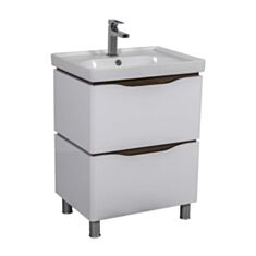 Тумба Aqua Rodos Венеція підлогова венге з умивальником Arya 60 см - фото