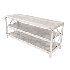 Тумба під телевізор Метал-Дизайн Ромбо аляска/білий - фото