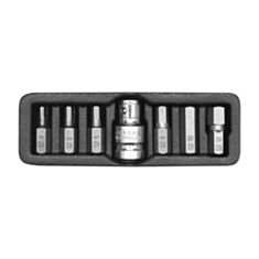 Набір біт з перехідником YATO YT-0412 HEX 30 мм 1/2" 7 шт - фото