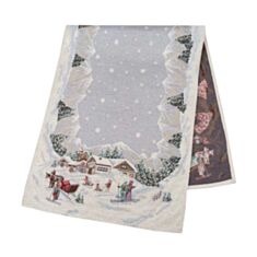 Наперон гобеленовый Limaso RUNNER1004-45 Зимнее приключение 45*140 см - фото