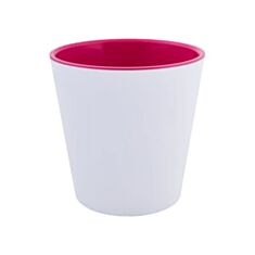 Горшок Алеана Деко со вставкой 114038 13*12,5 см белый/розовый - фото