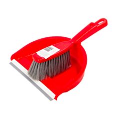 Совок з щіткою Zambak Plastik 132ZP-red червоний - фото